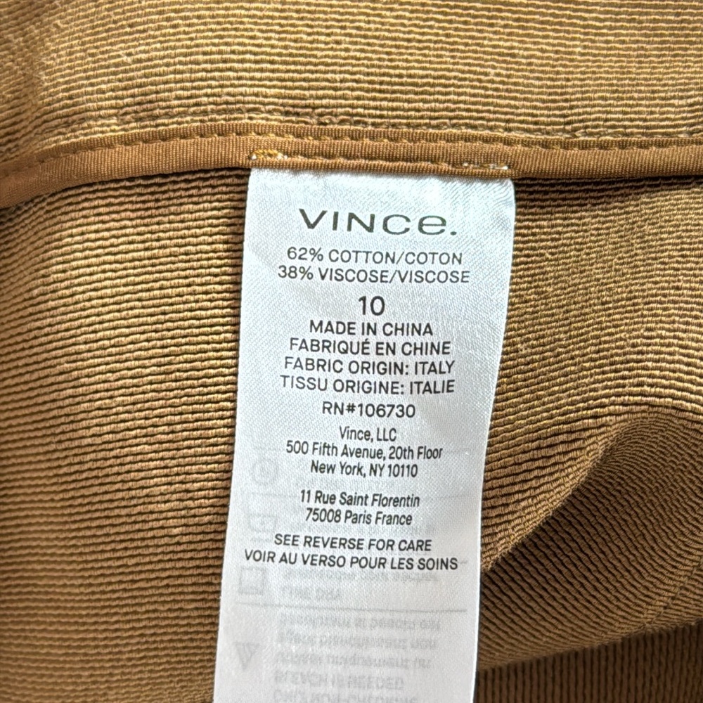Vince‎ High Waist Tailored Shorts Size 10 In Amber Wave Women’s - Picture 11 of 13